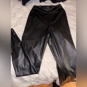 Aerie Black Leather Leggings